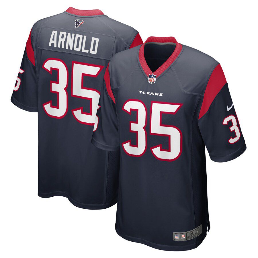 Men Houston Texans 35 Grayland Arnold Nike Navy Game Player NFL Jersey